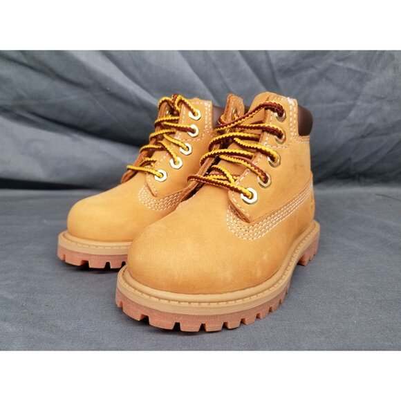 Timberland Toddlers 6" Premium Waterproof Boots Lace Up Wheat Size 9 NEW NO BOX! - Picture 3 of 6